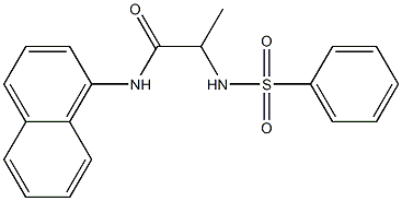 N-(1-naphthyl)-2-[(phenylsulfonyl)amino]propanamide 구조식 이미지