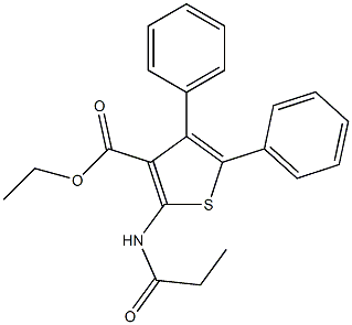 ethyl 4,5-diphenyl-2-(propanoylamino)thiophene-3-carboxylate 구조식 이미지