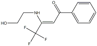 4,4,4-trifluoro-3-[(2-hydroxyethyl)amino]-1-phenyl-2-buten-1-one Structure
