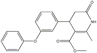 methyl 2-methyl-6-oxo-4-(3-phenoxyphenyl)-1,4,5,6-tetrahydro-3-pyridinecarboxylate 구조식 이미지