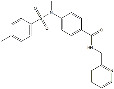 4-{methyl[(4-methylphenyl)sulfonyl]amino}-N-(2-pyridinylmethyl)benzamide 구조식 이미지