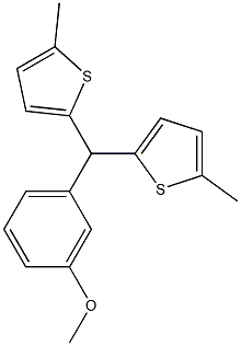 2-[(3-methoxyphenyl)(5-methyl-2-thienyl)methyl]-5-methylthiophene 구조식 이미지