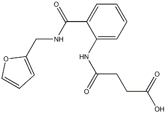 4-(2-{[(2-furylmethyl)amino]carbonyl}anilino)-4-oxobutanoic acid Structure