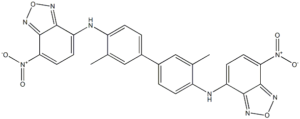 4-nitro-7-{[4'-({7-nitro-2,1,3-benzoxadiazol-4-yl}amino)-3,3'-dimethyl[1,1'-biphenyl]-4-yl]amino}-2,1,3-benzoxadiazole 구조식 이미지