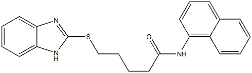 5-(1H-benzimidazol-2-ylsulfanyl)-N-(1-naphthyl)pentanamide Structure