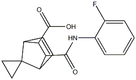 3-[(2-fluoroanilino)carbonyl]spiro[bicyclo[2.2.1]hept[5]ene-7,1'-cyclopropane]-2-carboxylic acid 구조식 이미지