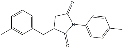 1-(4-methylphenyl)-3-[(3-methylphenyl)methyl]pyrrolidine-2,5-dione 구조식 이미지