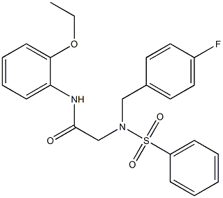 N-(2-ethoxyphenyl)-2-[(4-fluorobenzyl)(phenylsulfonyl)amino]acetamide Structure