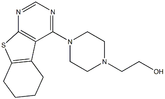 2-[4-(5,6,7,8-tetrahydro[1]benzothieno[2,3-d]pyrimidin-4-yl)-1-piperazinyl]ethanol 구조식 이미지