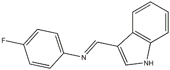 4-fluoro-N-(1H-indol-3-ylmethylene)aniline 구조식 이미지