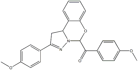 (4-methoxyphenyl)[2-(4-methoxyphenyl)-1,10b-dihydropyrazolo[1,5-c][1,3]benzoxazin-5-yl]methanone 구조식 이미지