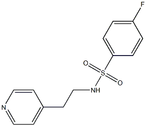 4-fluoro-N-[2-(4-pyridinyl)ethyl]benzenesulfonamide 구조식 이미지