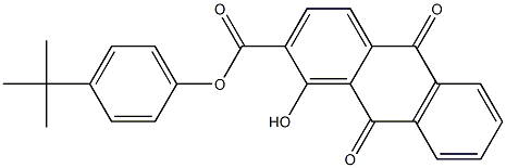 4-tert-butylphenyl 1-hydroxy-9,10-dioxo-9,10-dihydro-2-anthracenecarboxylate Structure