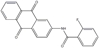 N-(9,10-dioxo-9,10-dihydroanthracen-2-yl)-2-fluorobenzamide 구조식 이미지