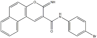 N-(4-bromophenyl)-3-imino-3H-benzo[f]chromene-2-carboxamide 구조식 이미지