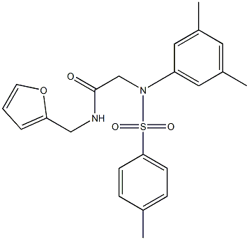 2-{3,5-dimethyl[(4-methylphenyl)sulfonyl]anilino}-N-(2-furylmethyl)acetamide Structure