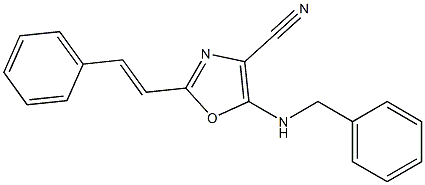 5-(benzylamino)-2-(2-phenylvinyl)-1,3-oxazole-4-carbonitrile 구조식 이미지