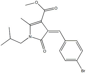 methyl 4-(4-bromobenzylidene)-1-isobutyl-2-methyl-5-oxo-4,5-dihydro-1H-pyrrole-3-carboxylate Structure