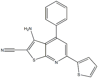 3-amino-4-phenyl-6-(2-thienyl)thieno[2,3-b]pyridine-2-carbonitrile 구조식 이미지