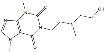 1-{2-[(2-hydroxyethyl)(methyl)amino]ethyl}-3,7-dimethyl-3,7-dihydro-1H-purine-2,6-dione 구조식 이미지