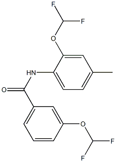 3-(difluoromethoxy)-N-[2-(difluoromethoxy)-4-methylphenyl]benzamide Structure