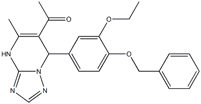 1-{7-[4-(benzyloxy)-3-ethoxyphenyl]-5-methyl-4,7-dihydro[1,2,4]triazolo[1,5-a]pyrimidin-6-yl}ethanone 구조식 이미지