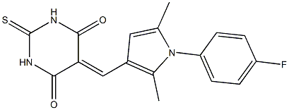 5-{[1-(4-fluorophenyl)-2,5-dimethyl-1H-pyrrol-3-yl]methylene}-2-thioxodihydro-4,6(1H,5H)-pyrimidinedione Structure