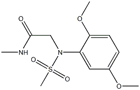 2-[2,5-dimethoxy(methylsulfonyl)anilino]-N-methylacetamide 구조식 이미지