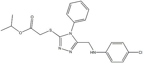 1-methylethyl [(5-{[(4-chlorophenyl)amino]methyl}-4-phenyl-4H-1,2,4-triazol-3-yl)sulfanyl]acetate 구조식 이미지