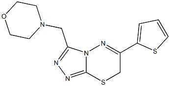 3-(4-morpholinylmethyl)-6-(2-thienyl)-7H-[1,2,4]triazolo[3,4-b][1,3,4]thiadiazine Structure