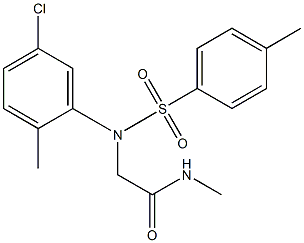 2-{5-chloro-2-methyl[(4-methylphenyl)sulfonyl]anilino}-N-methylacetamide 구조식 이미지