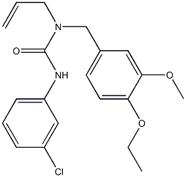 N-allyl-N'-(3-chlorophenyl)-N-(4-ethoxy-3-methoxybenzyl)urea Structure