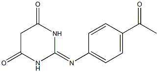 2-[(4-acetylphenyl)imino]dihydro-4,6(1H,5H)-pyrimidinedione 구조식 이미지