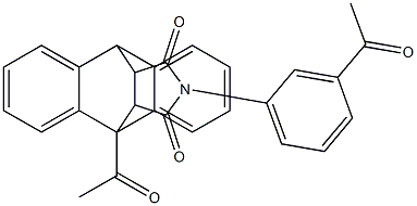 1-acetyl-17-(3-acetylphenyl)-17-azapentacyclo[6.6.5.0~2,7~.0~9,14~.0~15,19~]nonadeca-2,4,6,9,11,13-hexaene-16,18-dione 구조식 이미지