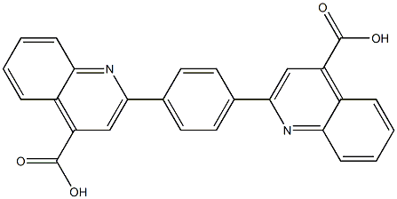 2-[4-(4-carboxy-2-quinolinyl)phenyl]-4-quinolinecarboxylic acid Structure