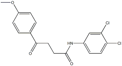 N-(3,4-dichlorophenyl)-4-(4-methoxyphenyl)-4-oxobutanamide 구조식 이미지