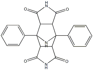 1,7-diphenyl-4,10,13-triazatetracyclo[5.5.1.0~2,6~.0~8,12~]tridecane-3,5,9,11-tetrone Structure