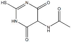 N-(4,6-dioxo-2-sulfanyl-1,4,5,6-tetrahydro-5-pyrimidinyl)acetamide 구조식 이미지