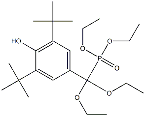 diethyl (3,5-ditert-butyl-4-hydroxyphenyl)(diethoxy)methylphosphonate Structure