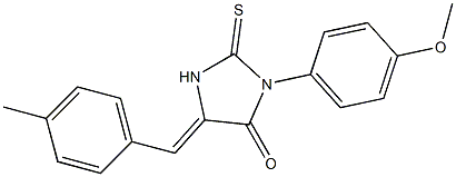 3-(4-methoxyphenyl)-5-(4-methylbenzylidene)-2-thioxo-4-imidazolidinone 구조식 이미지