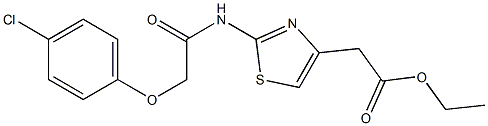 ethyl [2-({[(4-chlorophenyl)oxy]acetyl}amino)-1,3-thiazol-4-yl]acetate Structure