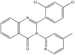 2-(2,4-dichlorophenyl)-3-(4-methyl-2-pyridinyl)-4(3H)-quinazolinone 구조식 이미지