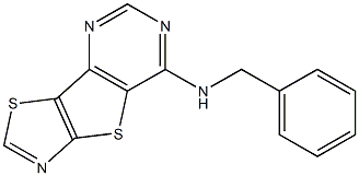 N-benzyl-N-[1,3]thiazolo[5',4':4,5]thieno[3,2-d]pyrimidin-5-ylamine 구조식 이미지