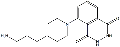 5-[(6-aminohexyl)(ethyl)amino]-2,3-dihydro-1,4-phthalazinedione Structure