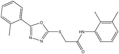 N-(2,3-dimethylphenyl)-2-{[5-(2-methylphenyl)-1,3,4-oxadiazol-2-yl]sulfanyl}acetamide Structure