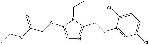 ethyl [(5-{[(2,5-dichlorophenyl)amino]methyl}-4-ethyl-4H-1,2,4-triazol-3-yl)sulfanyl]acetate 구조식 이미지