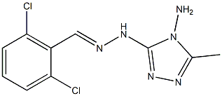 2,6-dichlorobenzaldehyde (4-amino-5-methyl-4H-1,2,4-triazol-3-yl)hydrazone Structure