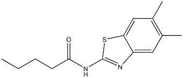N-(5,6-dimethyl-1,3-benzothiazol-2-yl)pentanamide 구조식 이미지