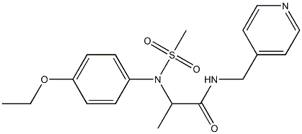 2-[4-ethoxy(methylsulfonyl)anilino]-N-(4-pyridinylmethyl)propanamide 구조식 이미지