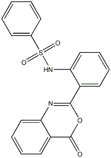 N-[2-(4-oxo-4H-3,1-benzoxazin-2-yl)phenyl]benzenesulfonamide 구조식 이미지